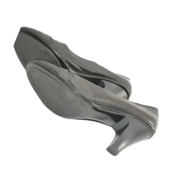 Soft Shoe Twist Knot Soft Black Leather Comfort Dress Work Pumps Loafer Heels 11 - Picture 7 of 7